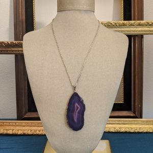 Purple Geode Necklace